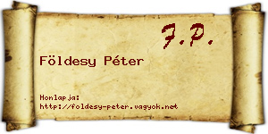 Földesy Péter névjegykártya